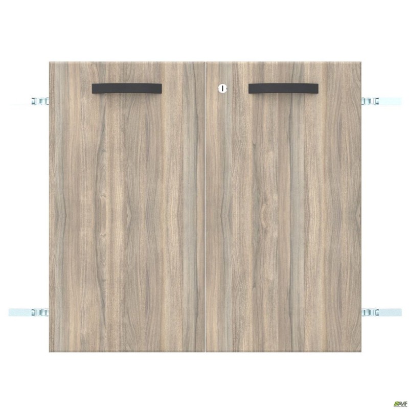 Двері SIG-712 ДСП R + L до SIG11,12,13,601 (792х740х18мм) з замком Ручки Чорный/В'яз Ліберті Димчастий AMF