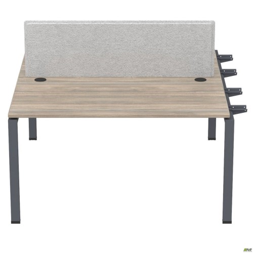 Елемент станції з кронштейнами одинар. + Перегор SIG-535 (1587х1600х750) Чорний граф/В'яз Ліберті /Сірий AMF