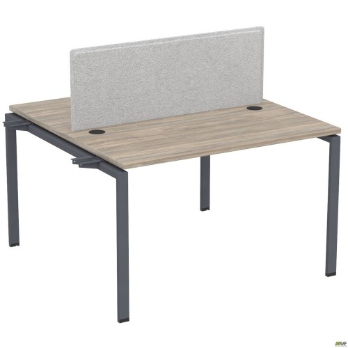 Елемент станції з кронштейнами одинар.+Перегор SIG-504 (1387х1200х750) Чорний граф/В'яз Ліберті/Сірий AMF