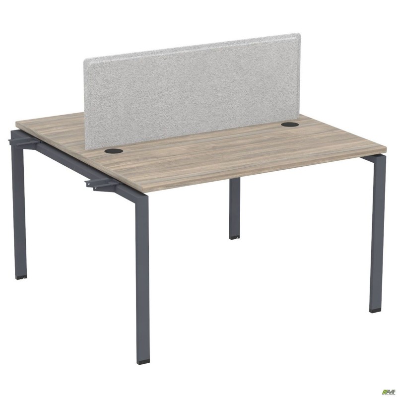 Елемент станції з кронштейнами одинар.+Перегор SIG-505 (1587х1200х750) Чорний граф/В'яз Ліберті/Сірий AMF