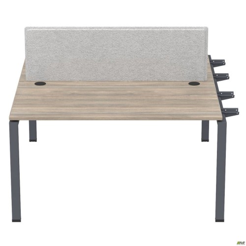 Елемент станції з кронштейнами одинар.+Перегор SIG-534 (1387х1600х750) Чорний граф/В'яз Ліберті/Сірий AMF