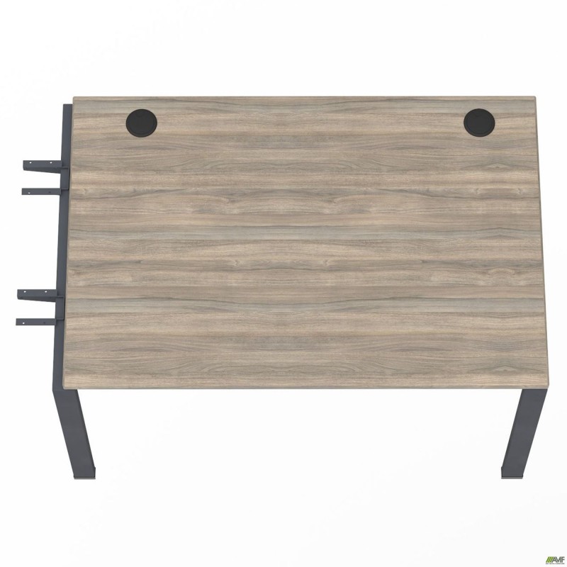 Елемент столу складового з кронштейнами одинар. SIG-341 (1187х800х750мм) Чорний графіт/В'яз Ліберті AMF