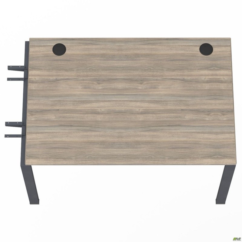 Елемент столу складового з кронштейнами одинар. SIG-343 (1587х800х750мм) Чорний графіт/В'яз Ліберті AMF