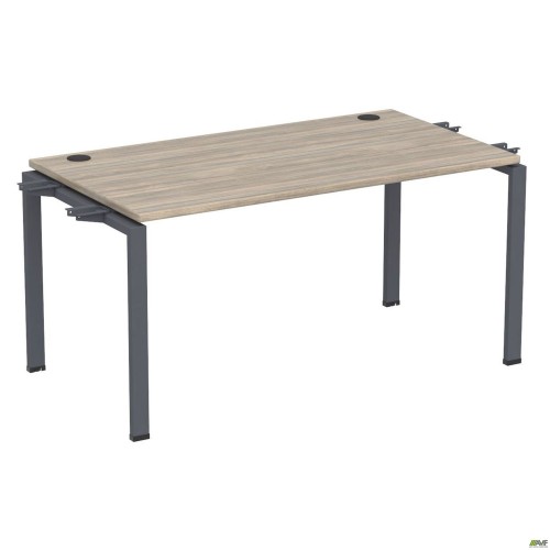 Елемент столу складового з кронштейнами підвійними SIG-352 (1387х800х750мм) Чорний графіт/В'яз Ліберті AMF