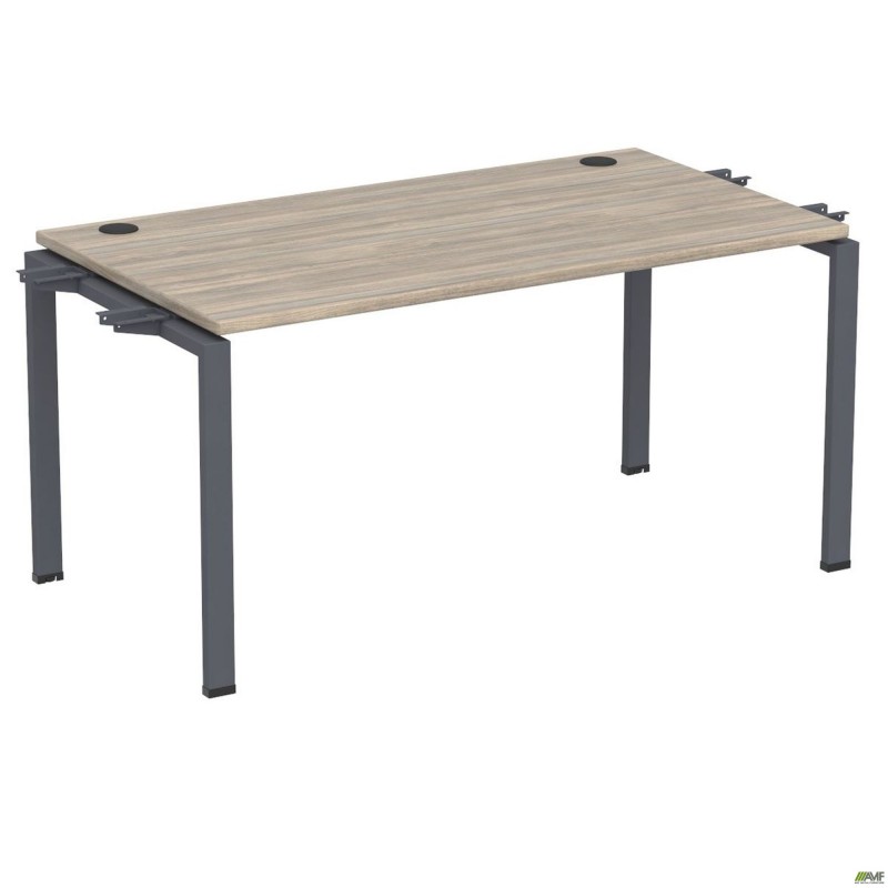 Елемент столу складового з кронштейнами подвійними SIG-351 (1187х800х750мм) Чорний графіт/В'яз Ліберті AMF