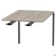Елемент столу складового з подовженими перемичками SIG-374 (1587х800х750мм) Чорний граф/В'яз Ліберті AMF