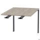 Елемент столу складового з подовженими перемичками SIG-370 (800х800х750мм) Чорний графіт/В'яз Ліберті AMF