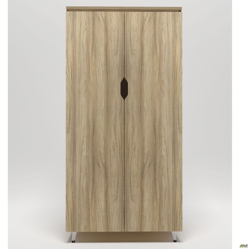 Гардероб Delta DL-909 (864х550х1685мм) Блеквуд Ячмінний / Опора білий беж AMF