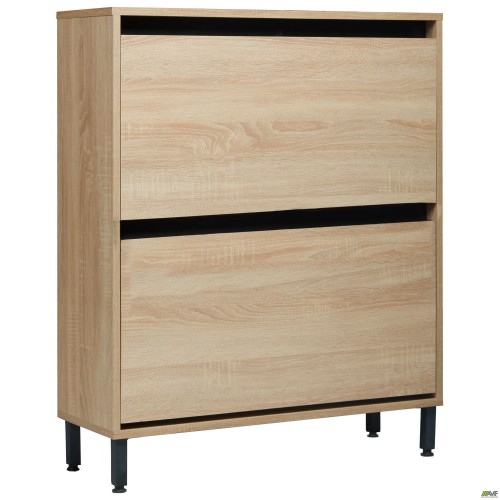 Комод для взуття Welcome (810х250х980Н) чорний графіт, Дуб Сонома AMF