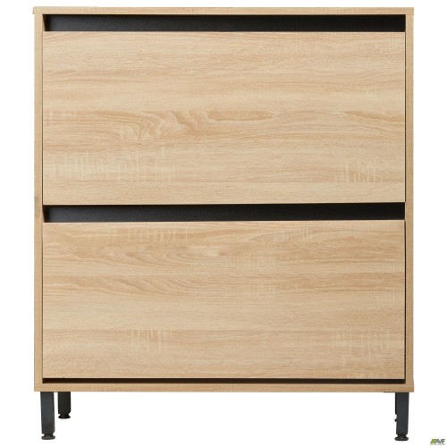 Комод для взуття Welcome (810х250х980Н) чорний графіт, Дуб Сонома AMF