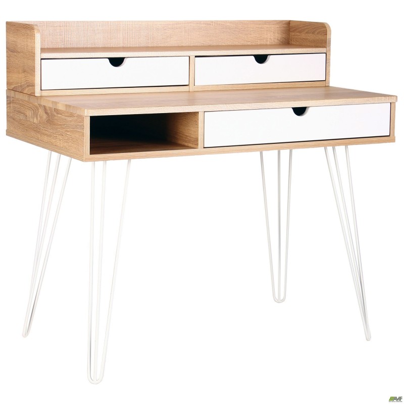 Комп'ютерний стіл Franko ST-S1609 1000*600*955 білий 1392/горіх світлий F126+білий F123 AMF