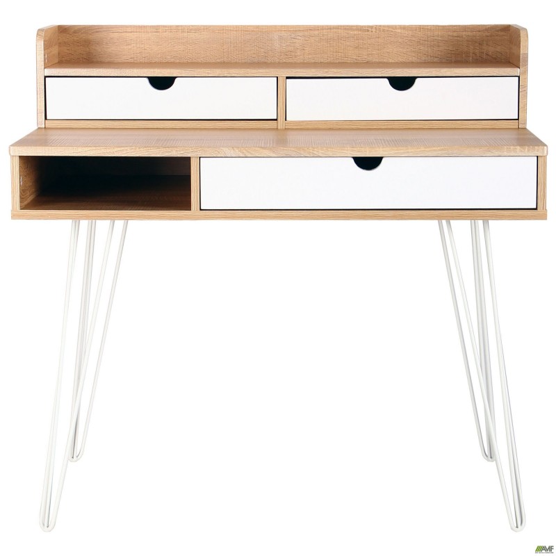 Комп'ютерний стіл Franko ST-S1609 1000*600*955 білий 1392/горіх світлий F126+білий F123 AMF