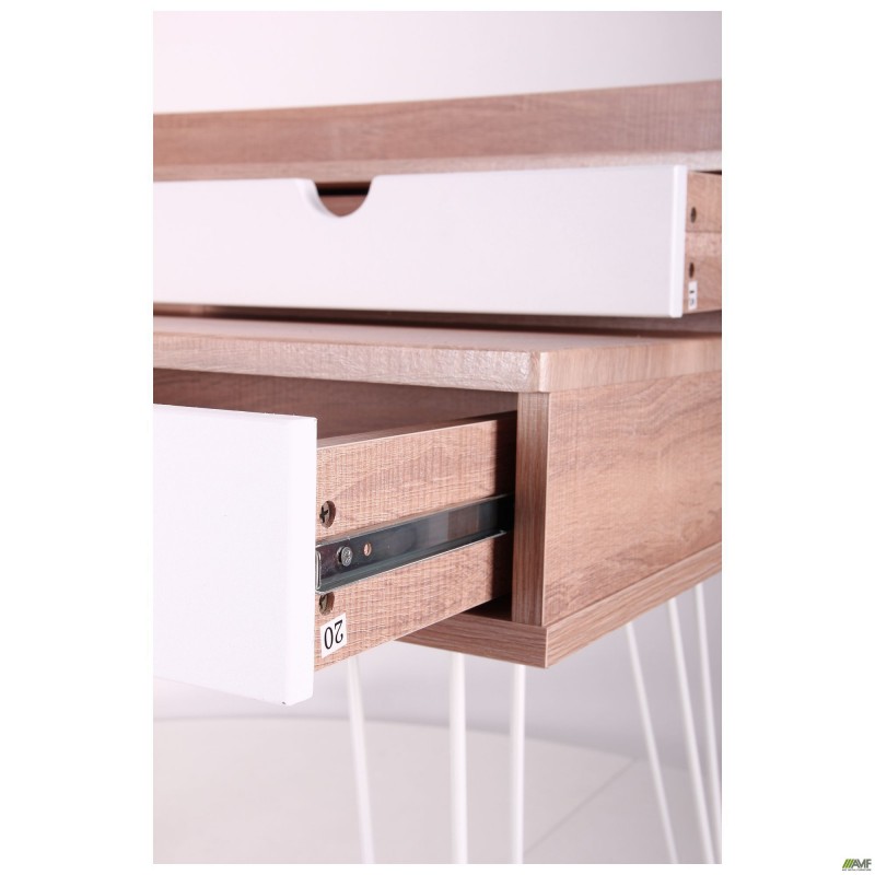 Комп'ютерний стіл Franko ST-S1609 1000*600*955 білий 1392/горіх світлий F126+білий F123 AMF