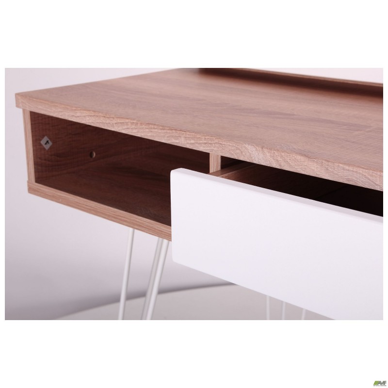 Комп'ютерний стіл Franko ST-S1609 1000*600*955 білий 1392/горіх світлий F126+білий F123 AMF