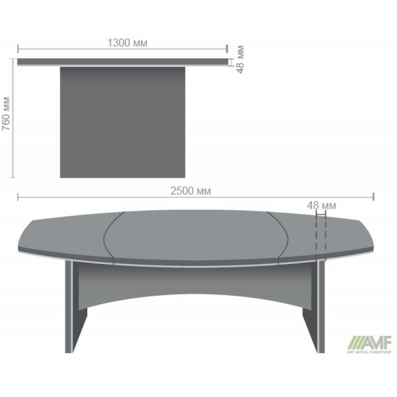 Конференц-стіл Онiкс 2500х1300х760 Венге прованс AMF
