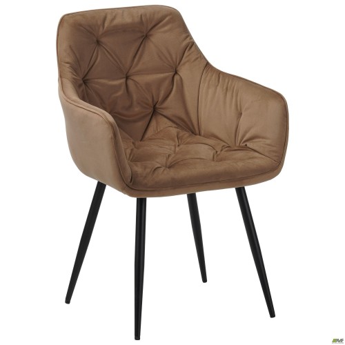 Крісло Liana чорний/вельвет кавовий AMF