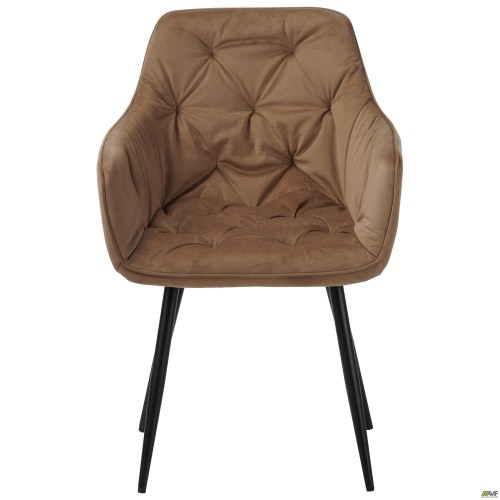 Крісло Liana чорний/вельвет кавовий AMF