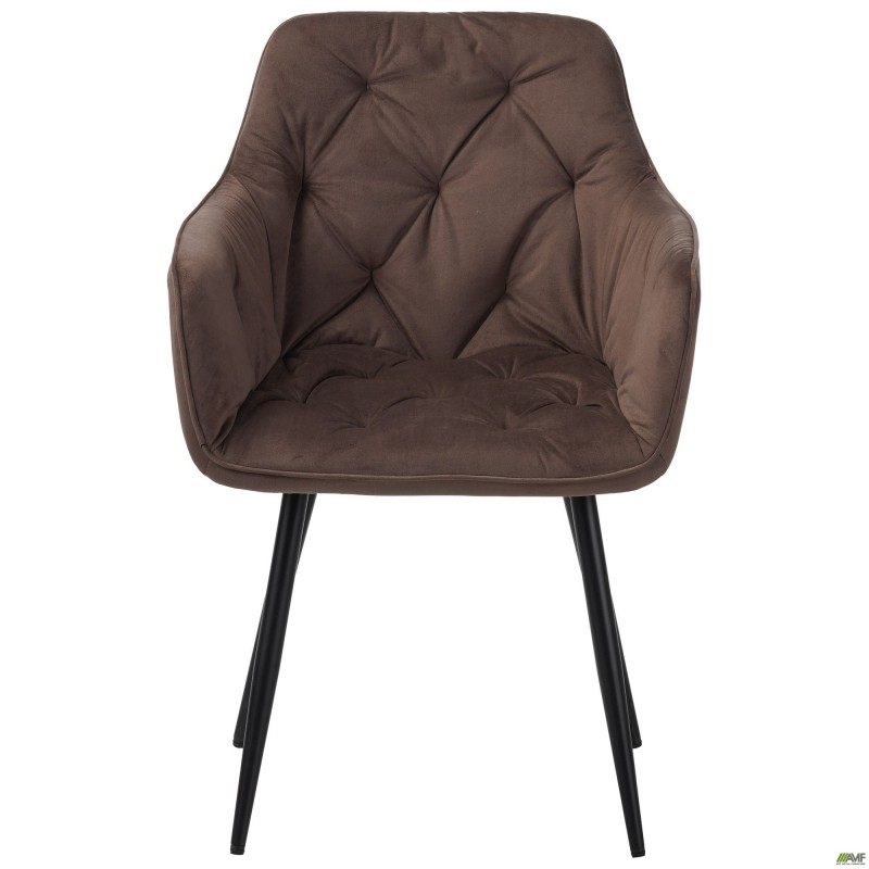Крісло Liana чорний/вельвет коричневий AMF