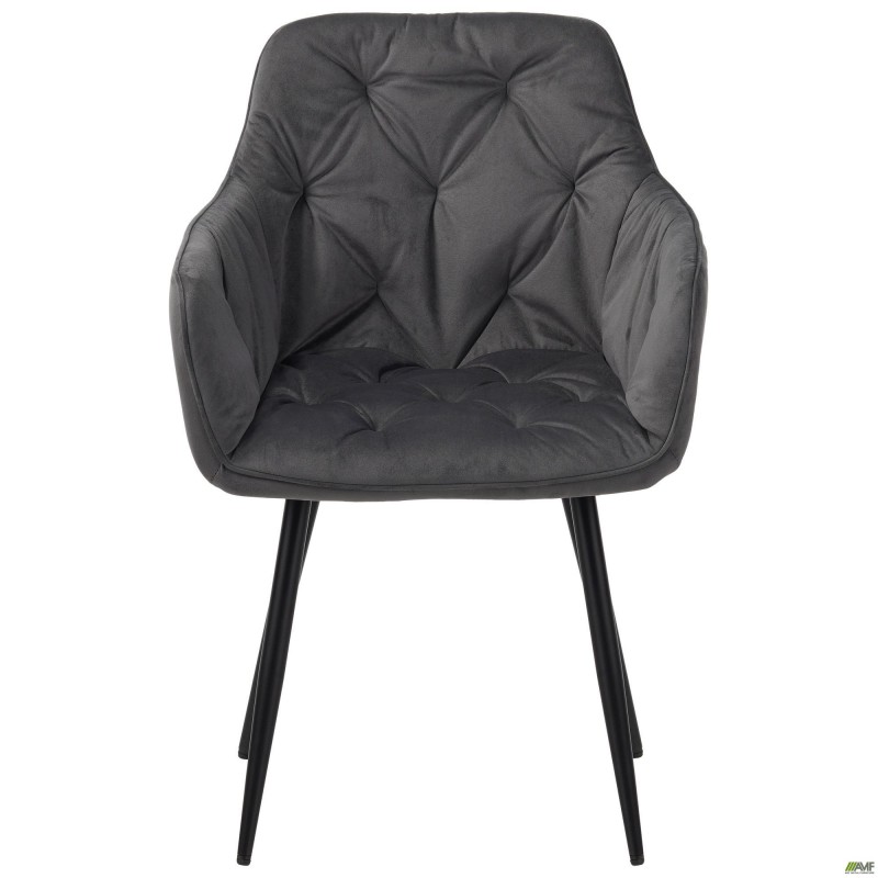 Крісло Liana чорний/вельвет темно-сірий AMF