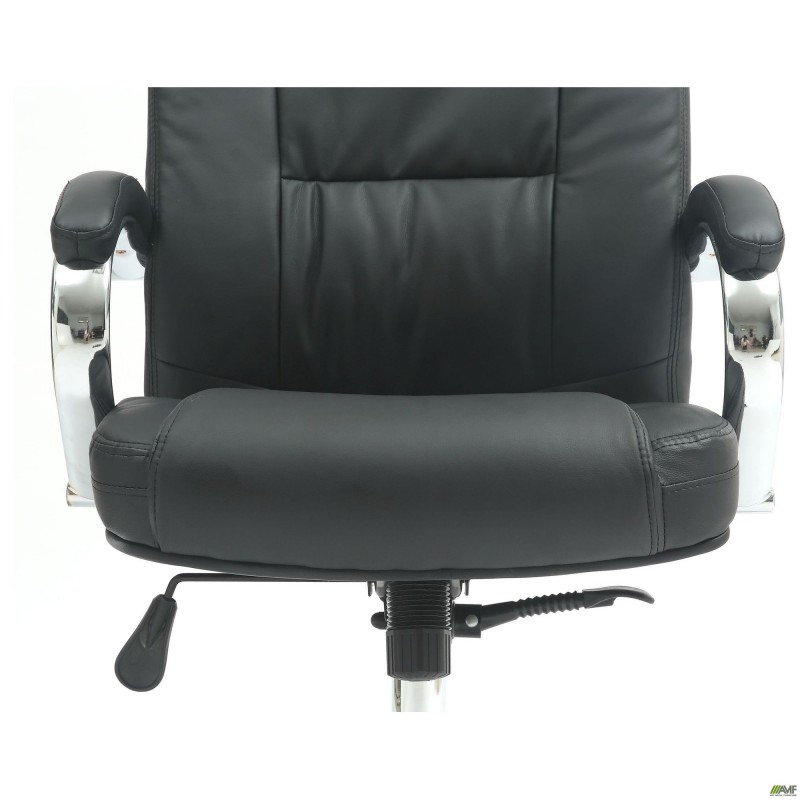 Крісло Marselle-Ch-X хром НВ, механізм Anyfix, шкірозамінник чорний AMF