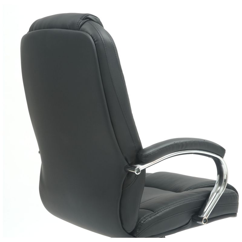 Крісло Marselle-Ch хром HB, механізм Anyfix, шкірозамінник чорний AMF