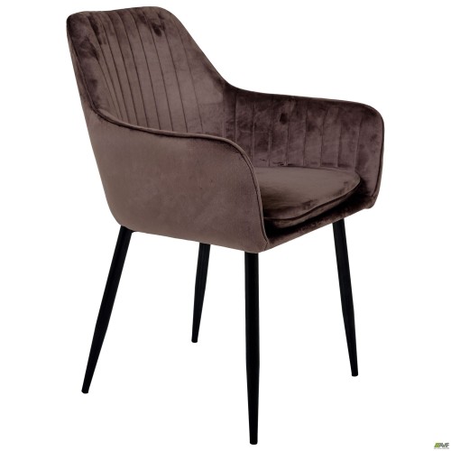 Крісло Paula-C вельвет шоколад AMF