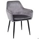 Крісло Paula-C вельвет тепло сірий AMF
