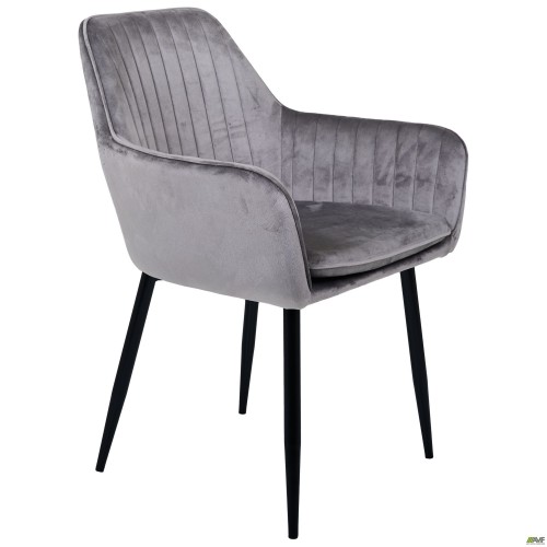 Крісло Paula-C вельвет тепло сірий AMF