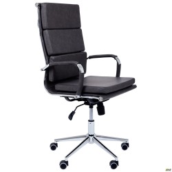 Крiсло Slim FX HB Хром Tilt WAX Black Grey AMF