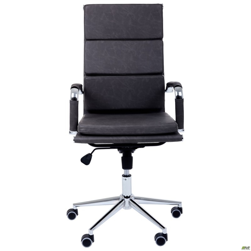 Крiсло Slim FX HB Хром Tilt WAX Black Grey AMF