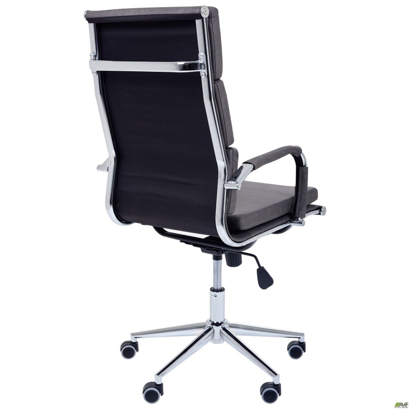 Крiсло Slim FX HB Хром Tilt WAX Black Grey AMF