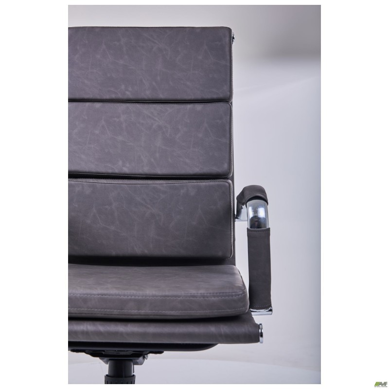 Крiсло Slim FX HB Хром Tilt WAX Black Grey AMF