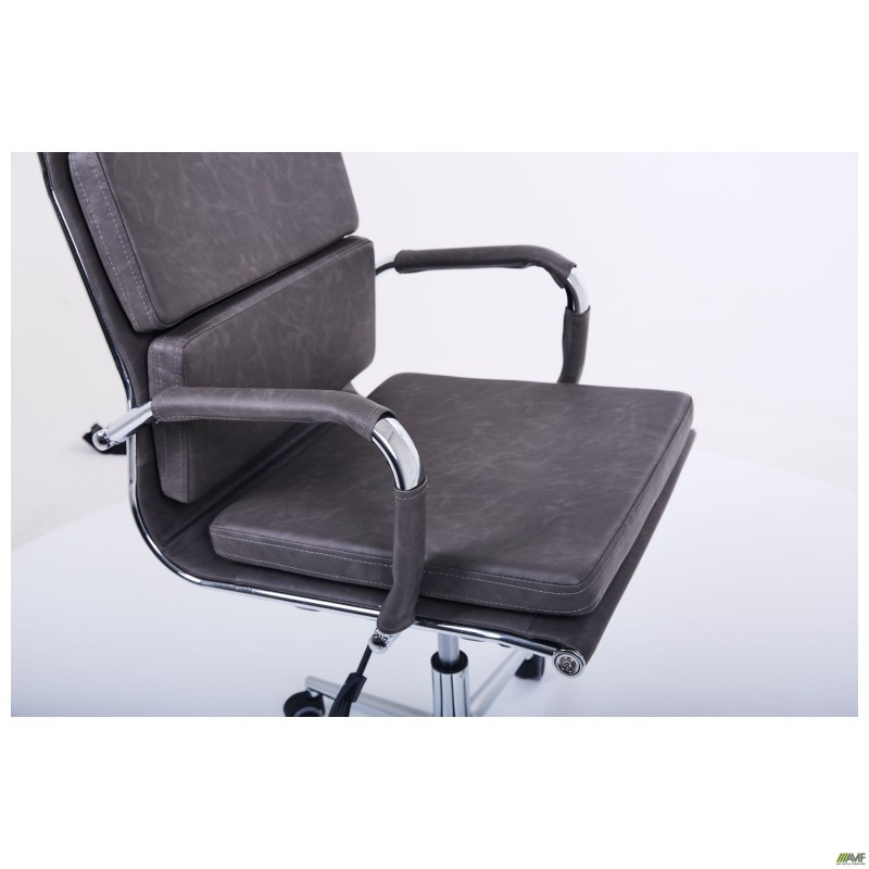 Крiсло Slim FX HB Хром Tilt WAX Black Grey AMF