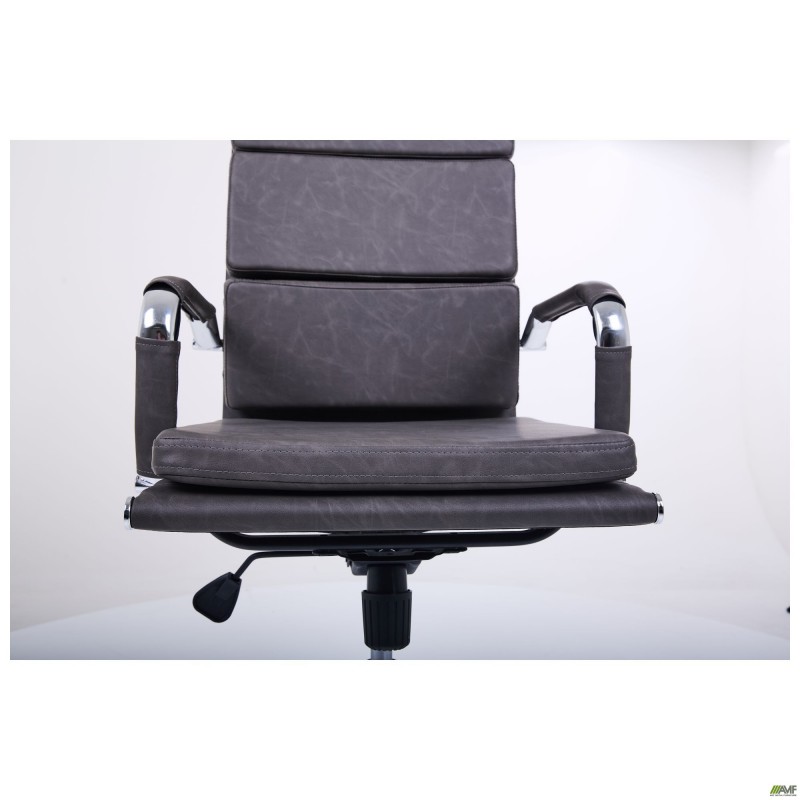 Крiсло Slim FX HB Хром Tilt WAX Black Grey AMF