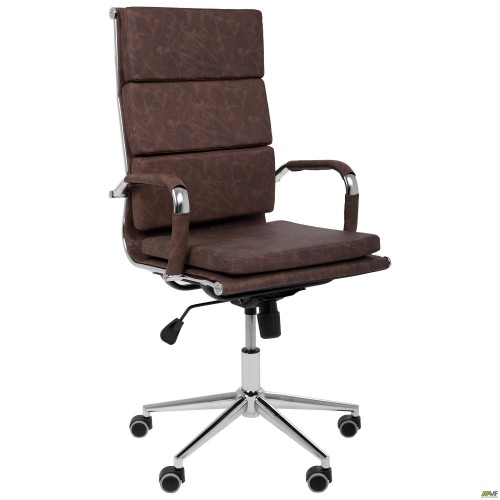 Крiсло Slim FX HB Хром Tilt WAX Coffee AMF