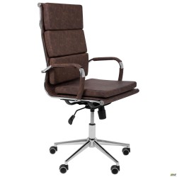 Крiсло Slim FX HB Хром Tilt WAX Coffee AMF