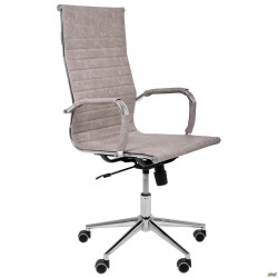 Крiсло Slim HB Хром Tilt WAX Light Grey AMF
