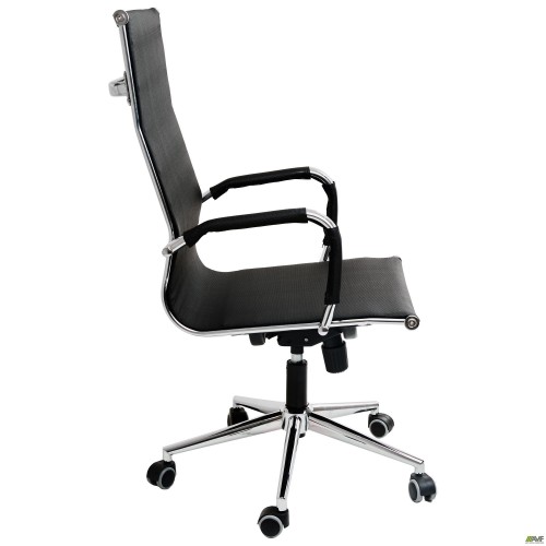 Крісло Slim Net HB Хром Tilt чорний AMF