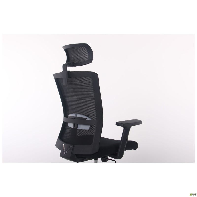 Крісло Uran Black HR сидіння Нест-01 чорна/спинка Сітка SL-00 чорна AMF