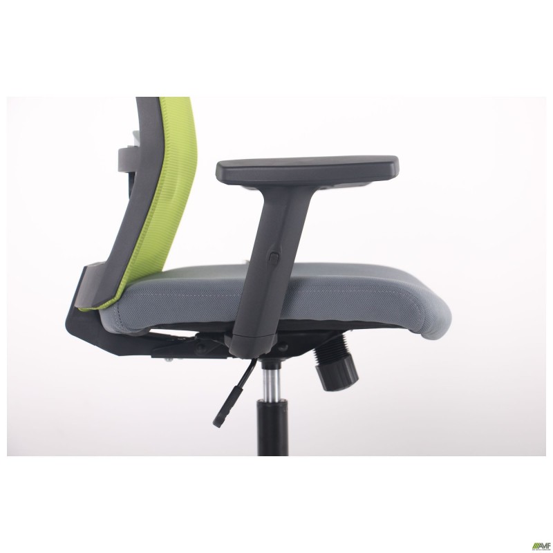 Крісло Uran Black HR сидіння Нест-08 сіра/спинка Сітка SL-06 салатова AMF