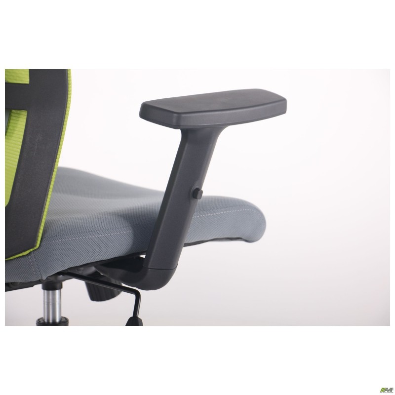 Крісло Uran Black HR сидіння Нест-08 сіра/спинка Сітка SL-06 салатова AMF