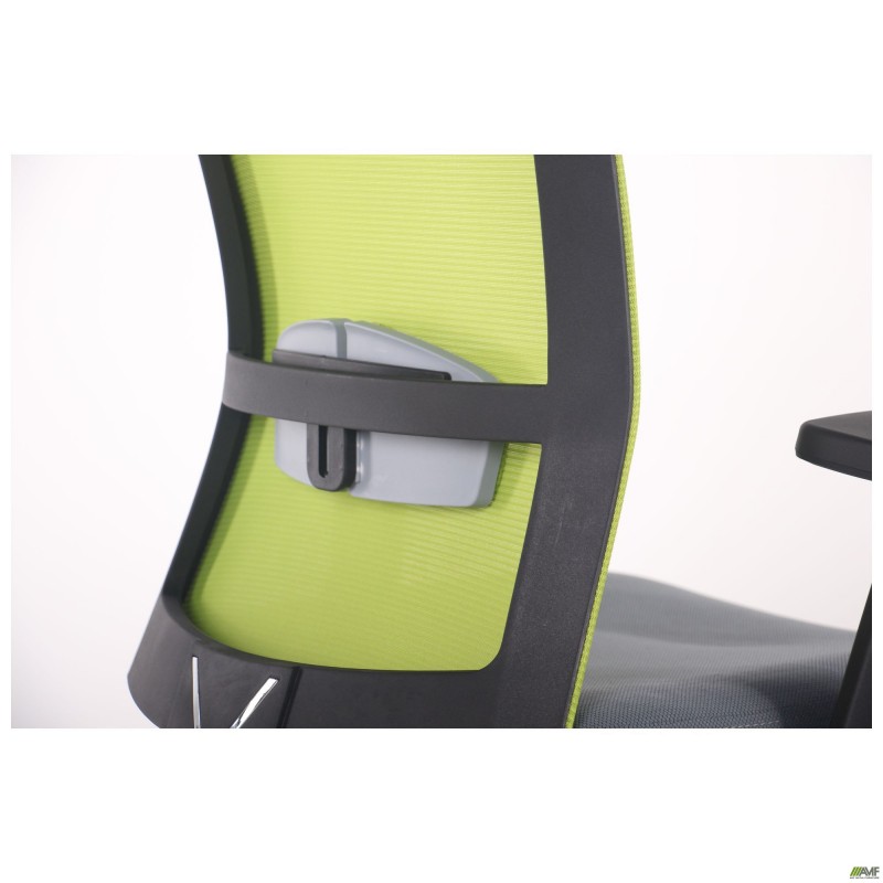 Крісло Uran Black HR сидіння Нест-08 сіра/спинка Сітка SL-06 салатова AMF