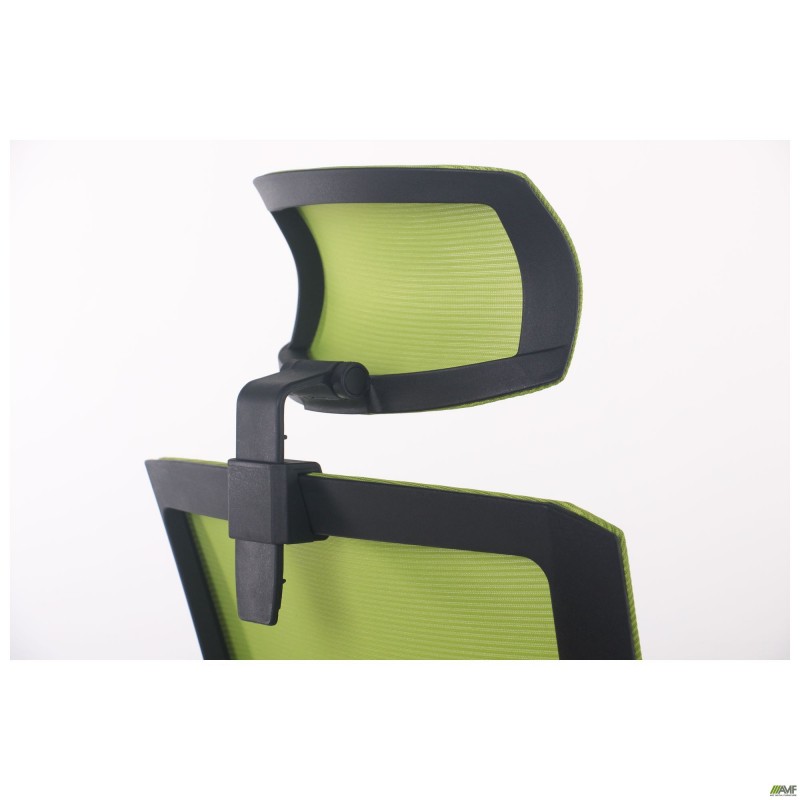 Крісло Uran Black HR сидіння Нест-08 сіра/спинка Сітка SL-06 салатова AMF