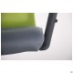 Крісло Uran Black HR сидіння Нест-08 сіра/спинка Сітка SL-06 салатова AMF