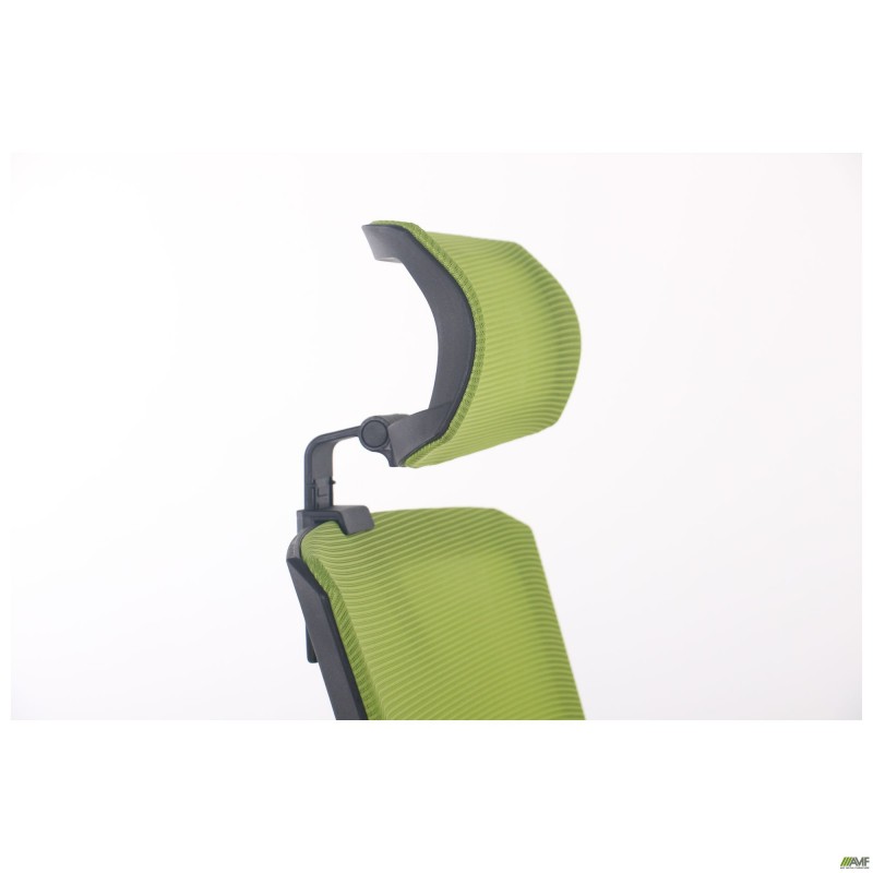 Крісло Uran Black HR сидіння Нест-08 сіра/спинка Сітка SL-06 салатова AMF