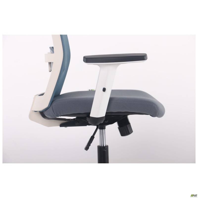 Крісло Uran White HR сидіння Нест-08 сіра/спинка Сітка SL-18 аквамарін AMF