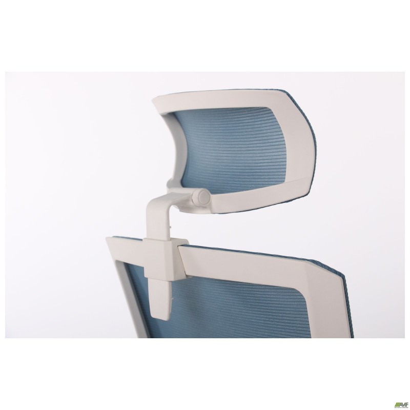 Крісло Uran White HR сидіння Нест-08 сіра/спинка Сітка SL-18 аквамарін AMF