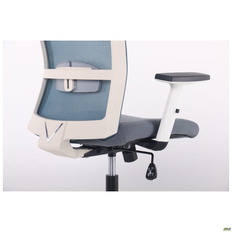 Крісло Uran White HR сидіння Нест-08 сіра/спинка Сітка SL-18 аквамарін AMF