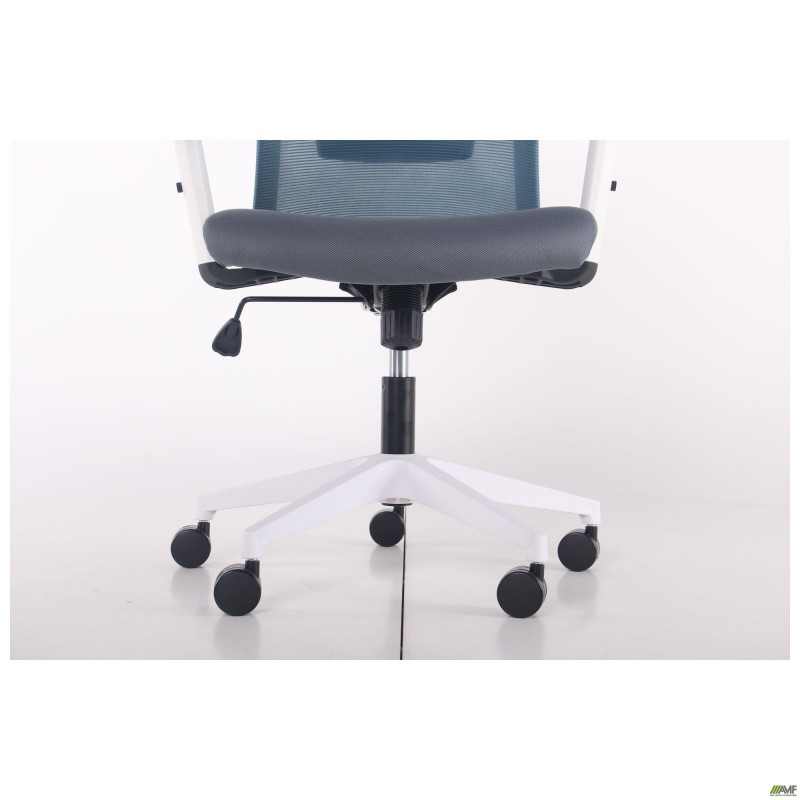 Крісло Uran White HR сидіння Нест-08 сіра/спинка Сітка SL-18 аквамарін AMF
