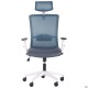 Крісло Uran White HR сидіння Нест-08 сіра/спинка Сітка SL-18 аквамарін AMF